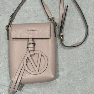 Valentino By Mario Valentino Salma Medallion Leather Crossbody Bag - Nude color